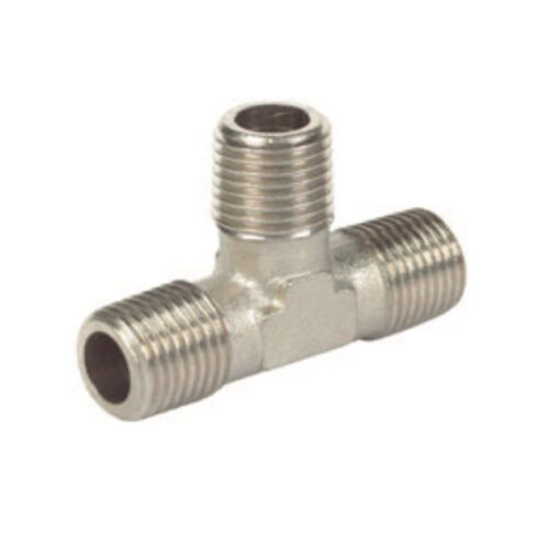 nickel plated male male tee pipe fitting